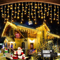Warm White Christmas Lights Outdoor - 99ft 1216 LED Icicle Lights