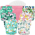 Cloth Diapers 6 Pack Rainbow Horse Prints - One Size Adjustable