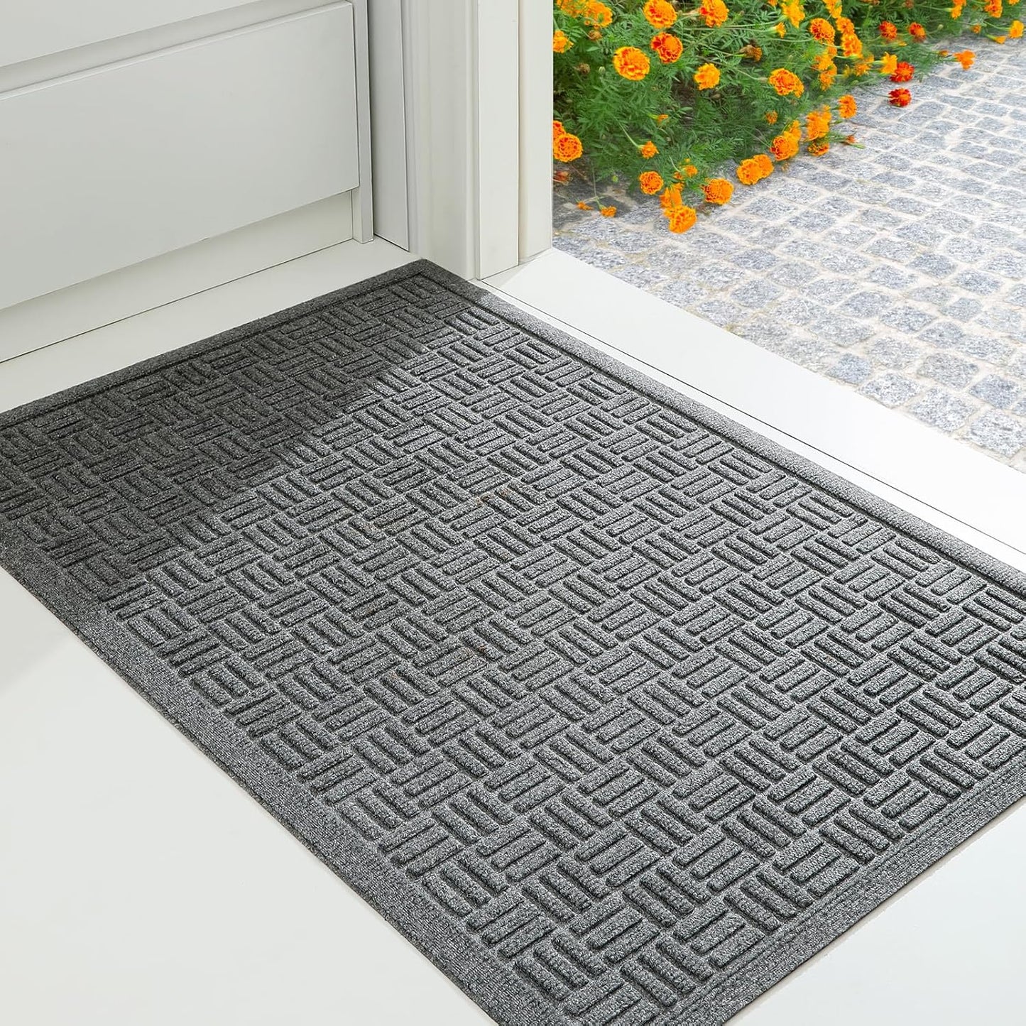 Mibao Front Door Mat Indoor Outdoor Entrance for All-Weather Use