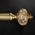 Gold Curtain Rod for Windows 30-88in Adjustable Heavy Duty - Crystal