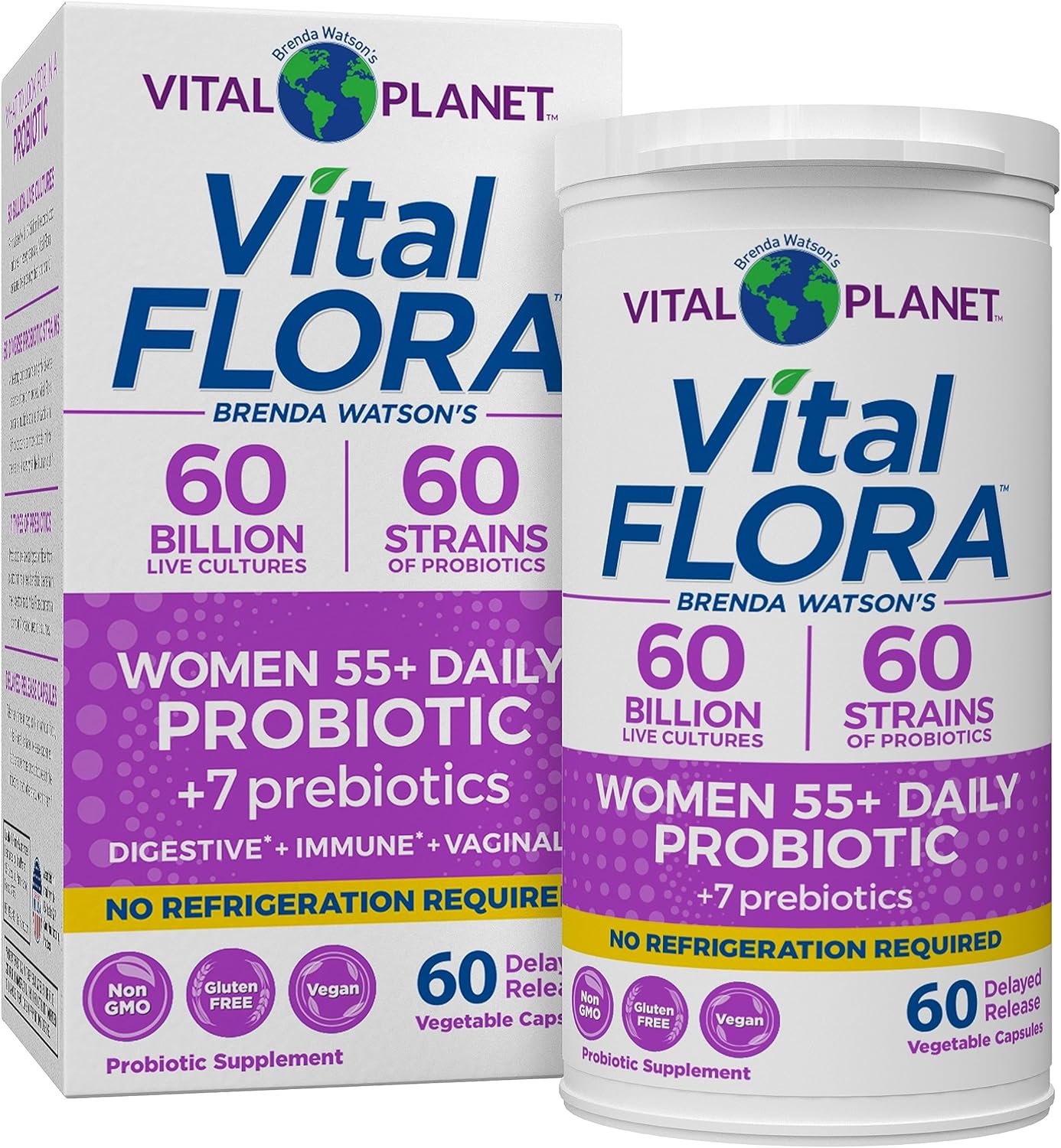 Vital Flora Probiotics for Women Over 55 with 60 Billion CFU