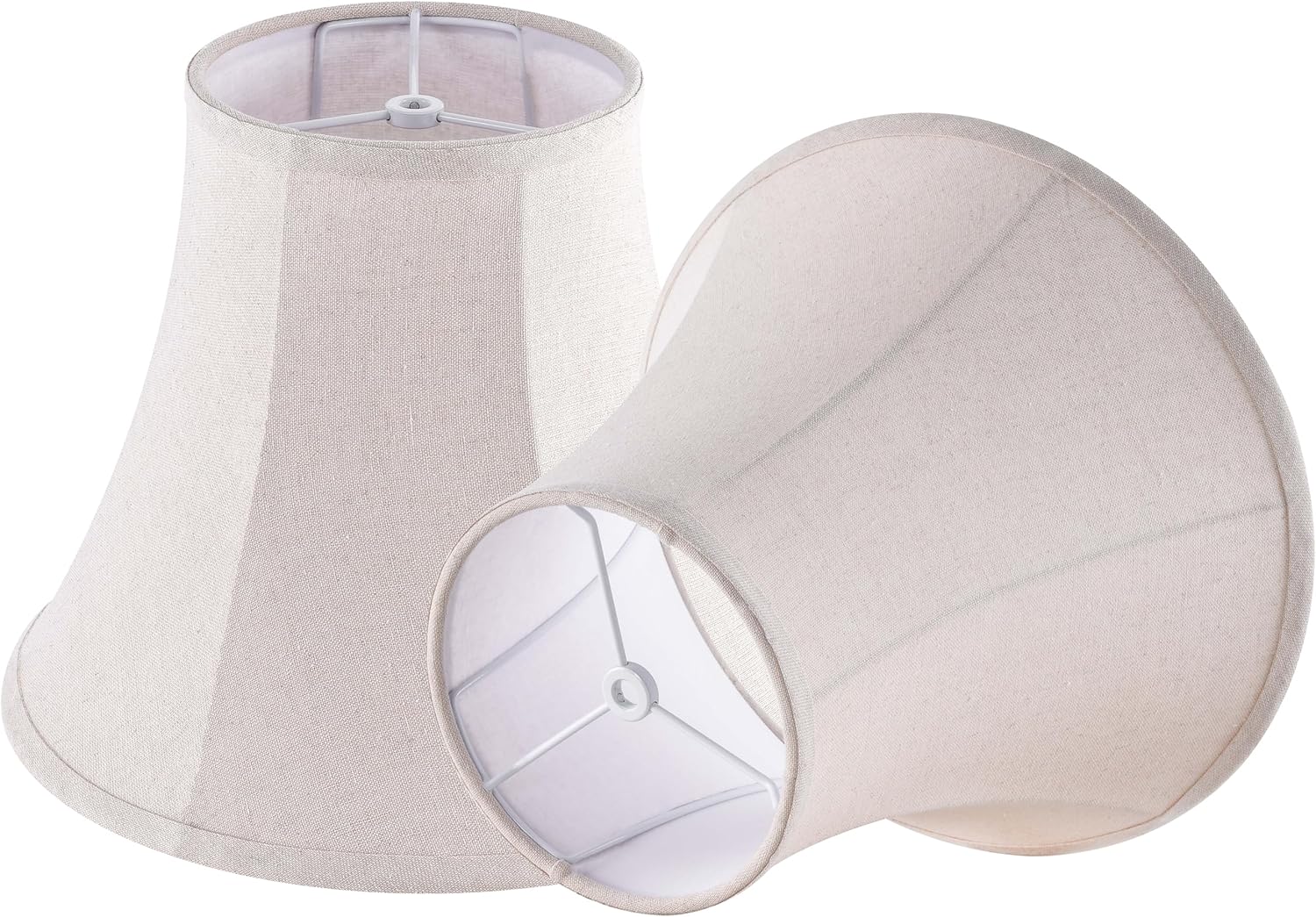 Beige Bell Lamp Shades Set of 2 for Table & Bedside Lamps
