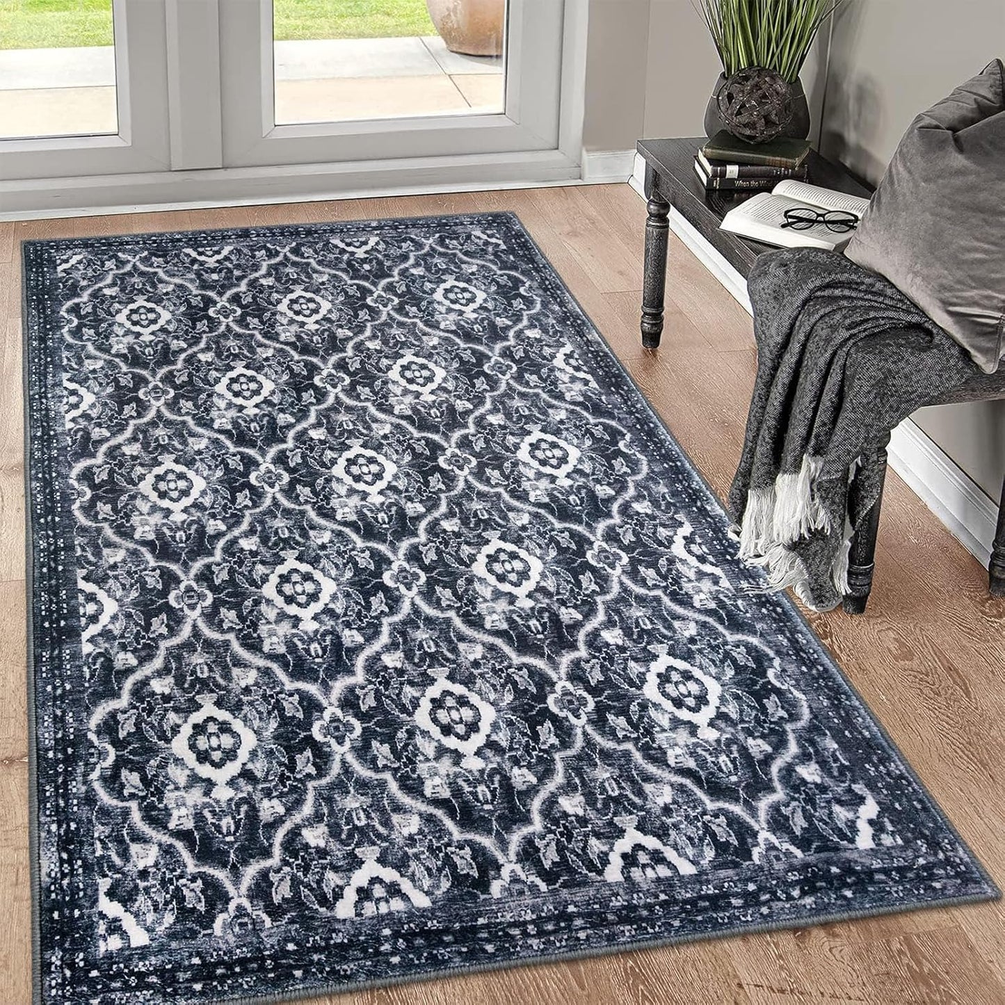 KILOCOCO 3x5 Moroccan Super Soft Area Rug for Living Room
