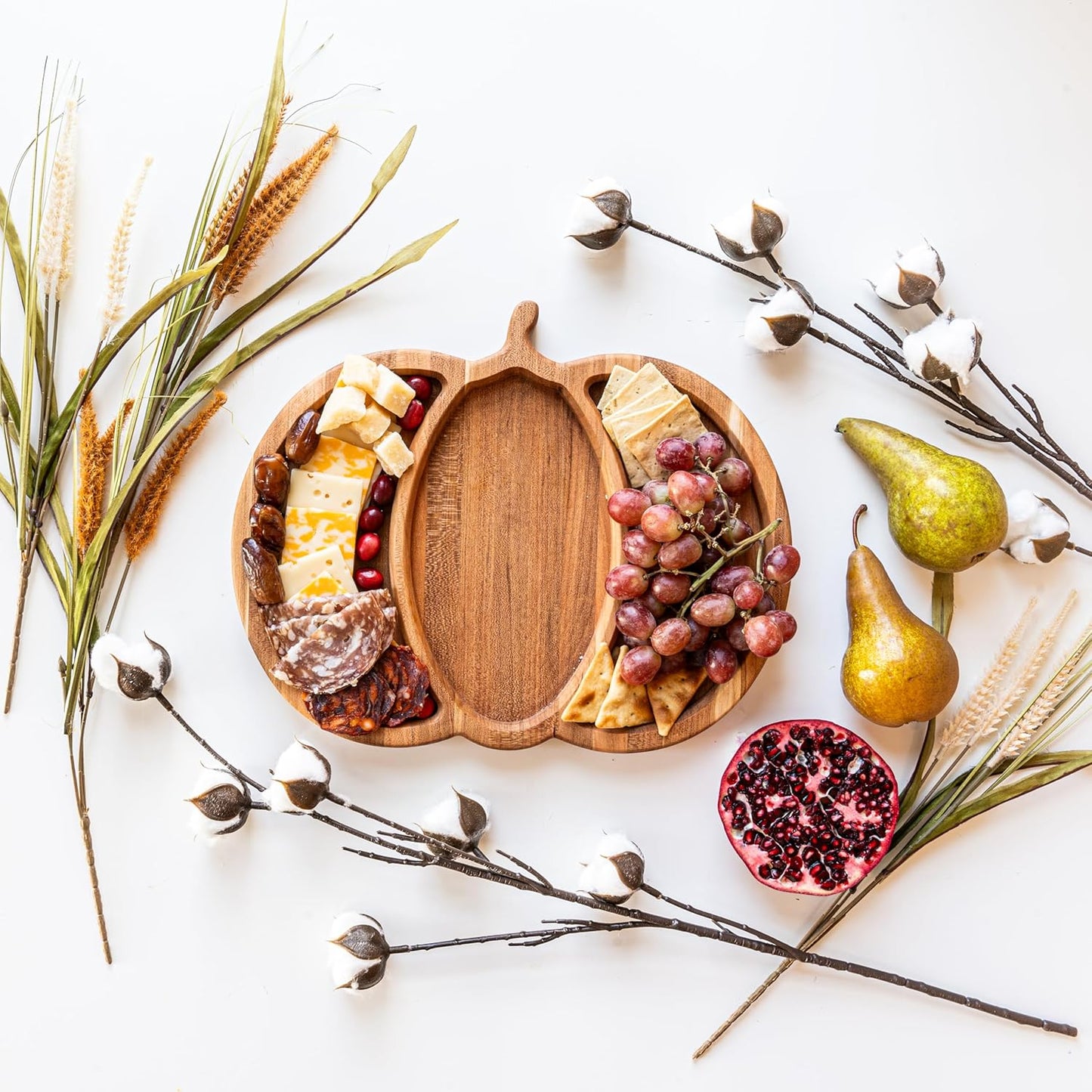 Solid Cherry Pumpkin Charcuterie Board for Holiday Gatherings