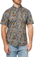 Eddie Bauer Mens Printed Baja Shirt for Men - Breathable Cotton Fit