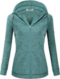 Hibelle Women's Full-Zip Fleece Lined Hoodie with Pockets
