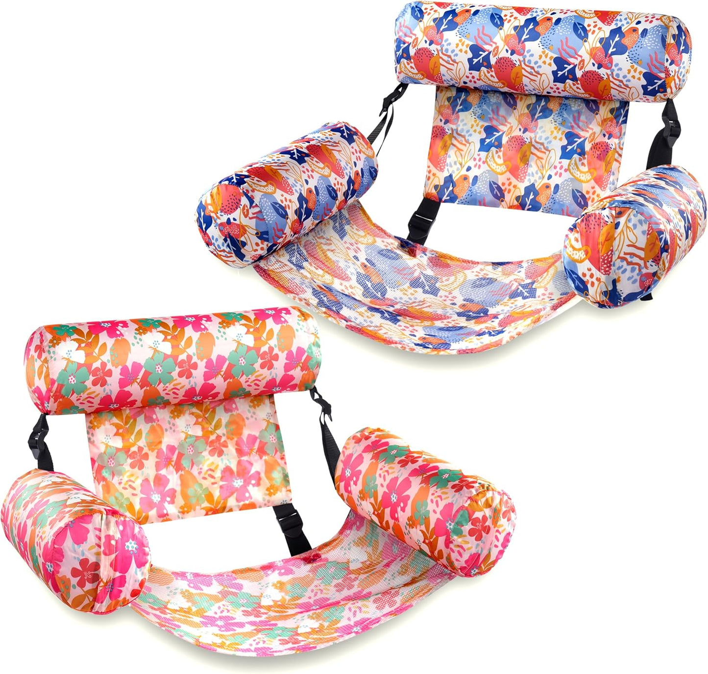 SLOOSH Inflatable Pool Floats for Adults - 2 Pack Lounge Chairs