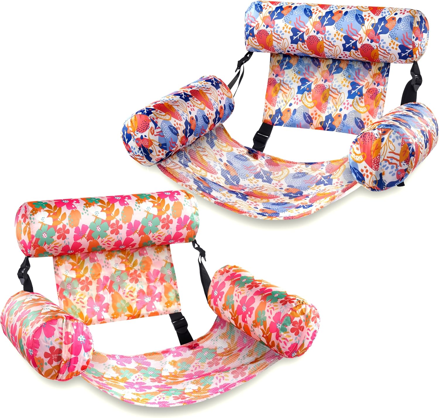 SLOOSH Inflatable Pool Floats for Adults - 2 Pack Lounge Chairs
