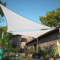 26 ft x 26 ft Grey Triangle Sun Shade Sail - Breathable UV50 Canopy
