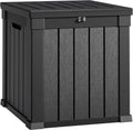 51 Gallon Deck Box Outdoor Storage Chest - Black Weatherproof