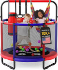 55 in Toddler Trampoline with Safety Enclosure - Quiet, Multi-Activity