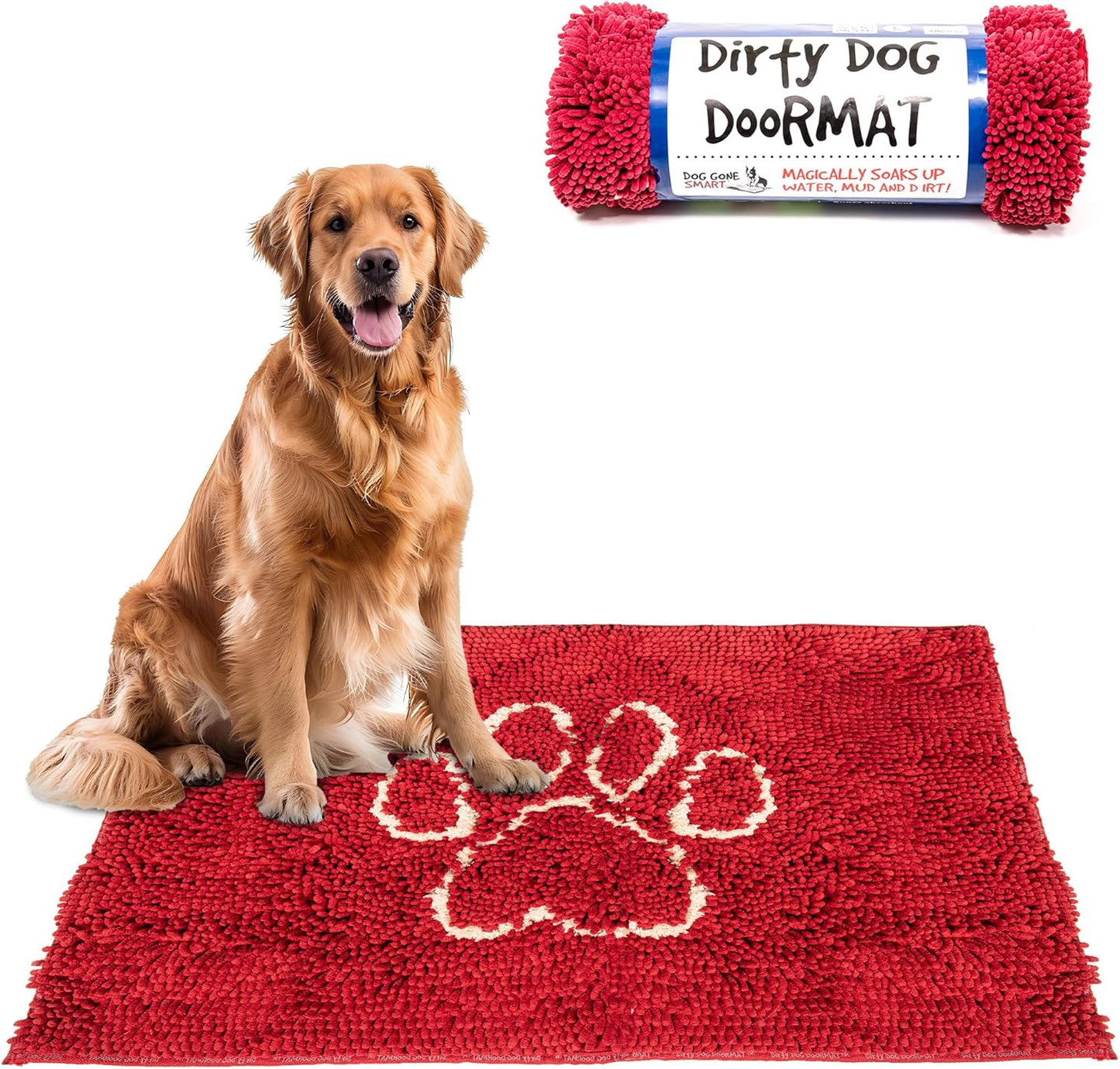 Dog Gone Smart Dirty Dog Doormat - Super Absorbent Rug for Paws