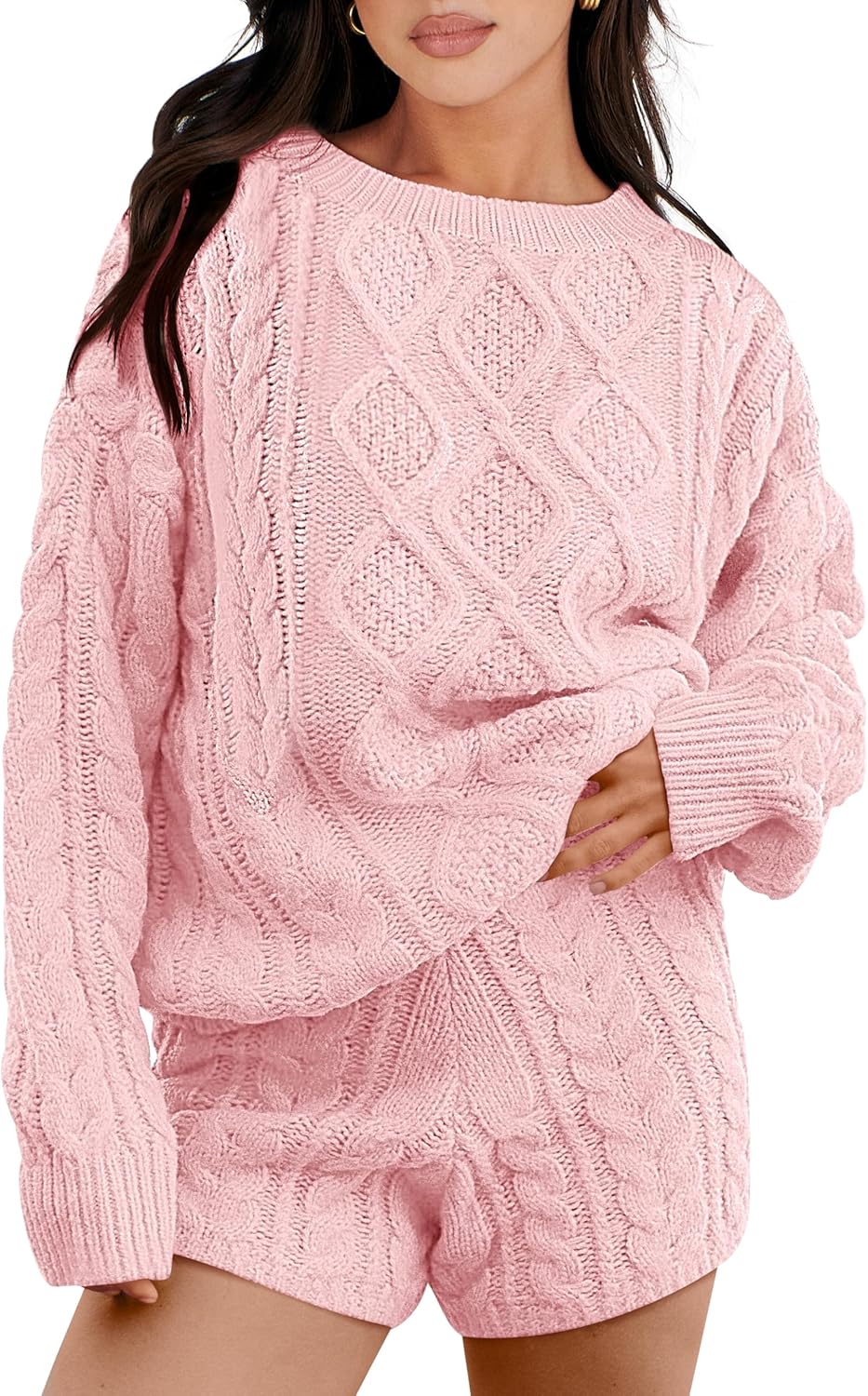 Stylish 2 Piece Sweater Lounge Set for Women by ANRABESS