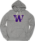 Washington Huskies Men's Tri-Blend Hoodie with Vintage Icon