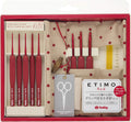 ETIMO Red Crochet Set Red Tulip TED001 - Comfortable Matte Hooks
