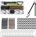 Wacky Rig Worm Hooks Fishing Tool Kit - Complete 81PC Bass Set