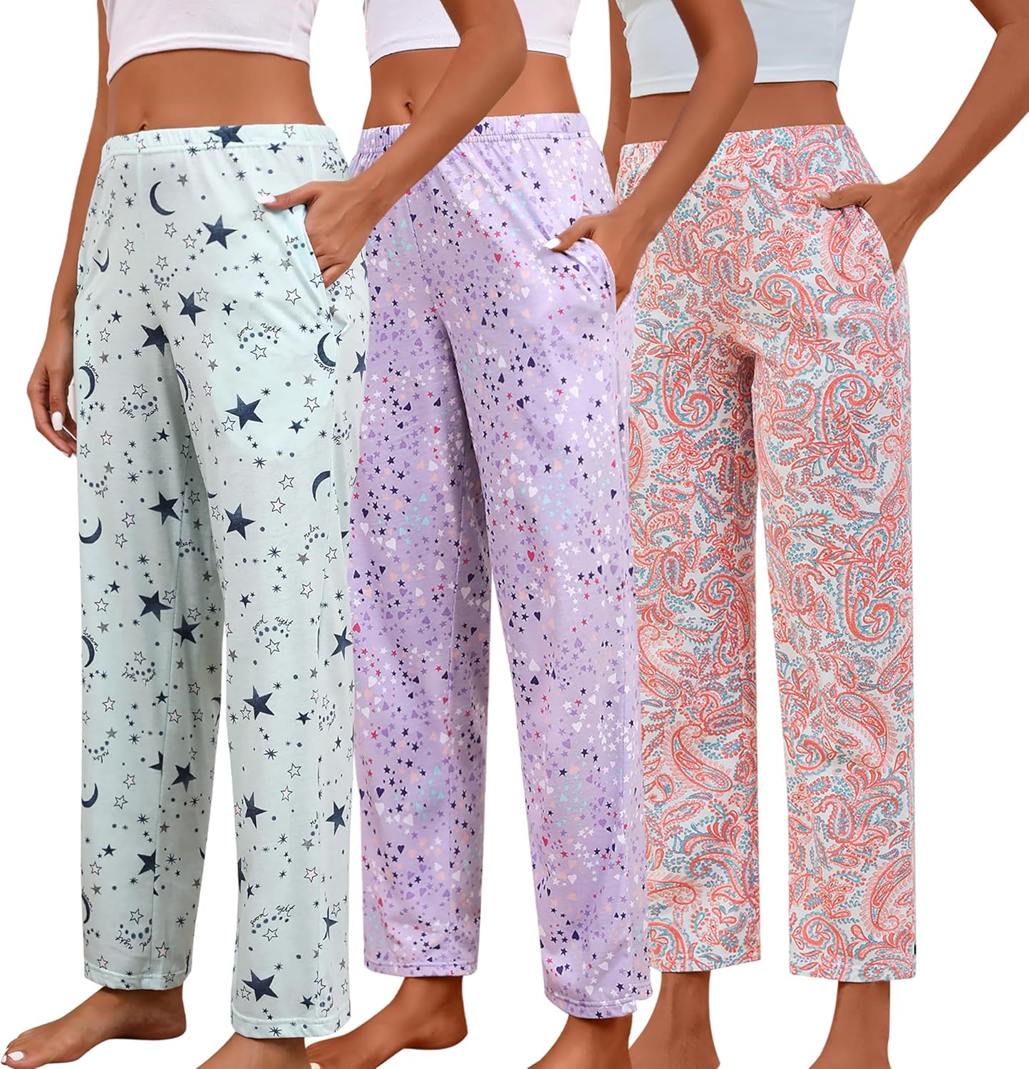 Soft Cotton Lounge Pants for Women - Comfy Pajama Bottoms