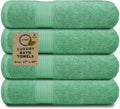 Sea Green Luxury Cotton Bath Towels Set of 4 (27 x 54) - Soft
