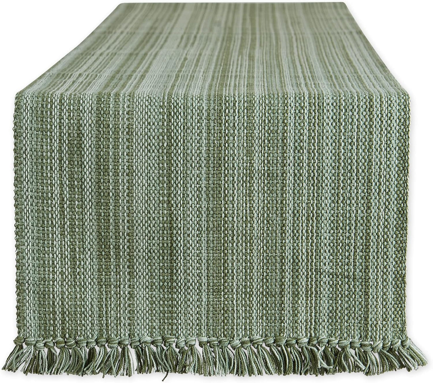 DII Variegated Tabletop Collection Table Runner in Artichoke Green