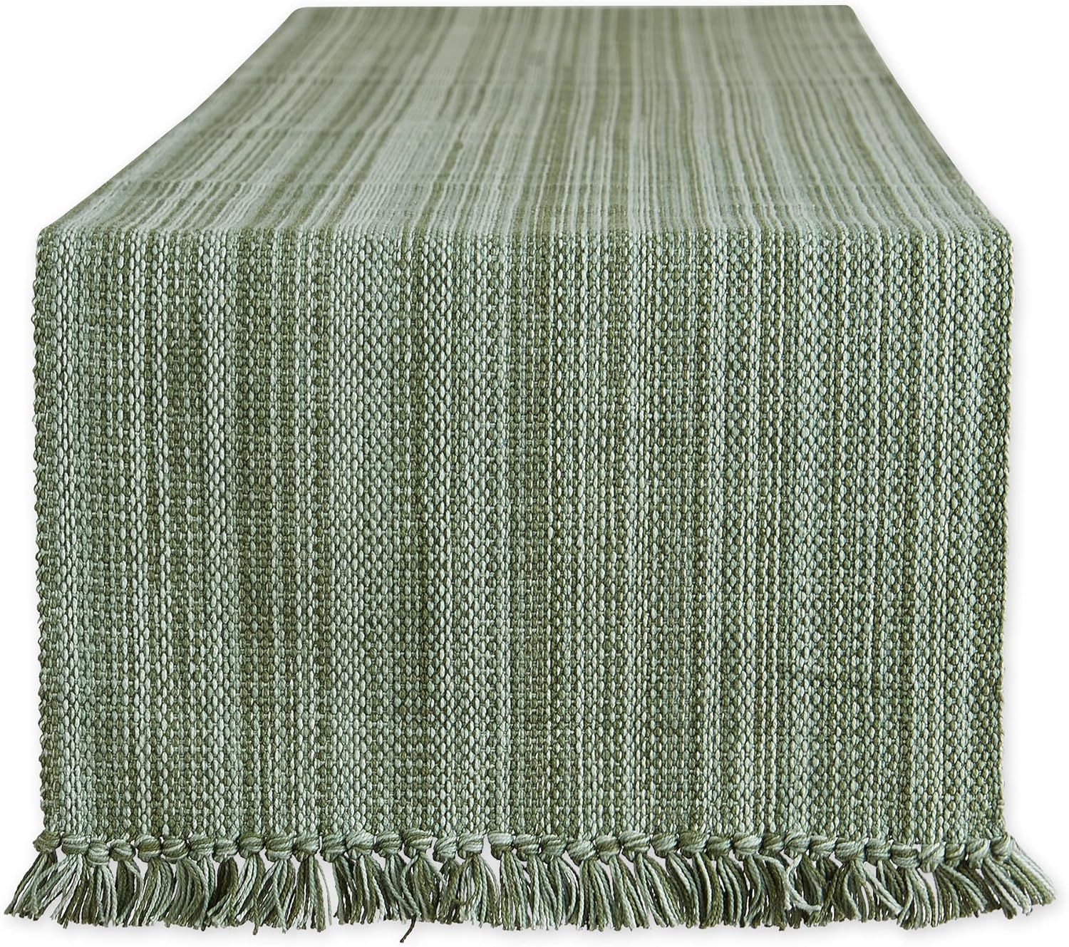 DII Variegated Tabletop Collection Table Runner in Artichoke Green