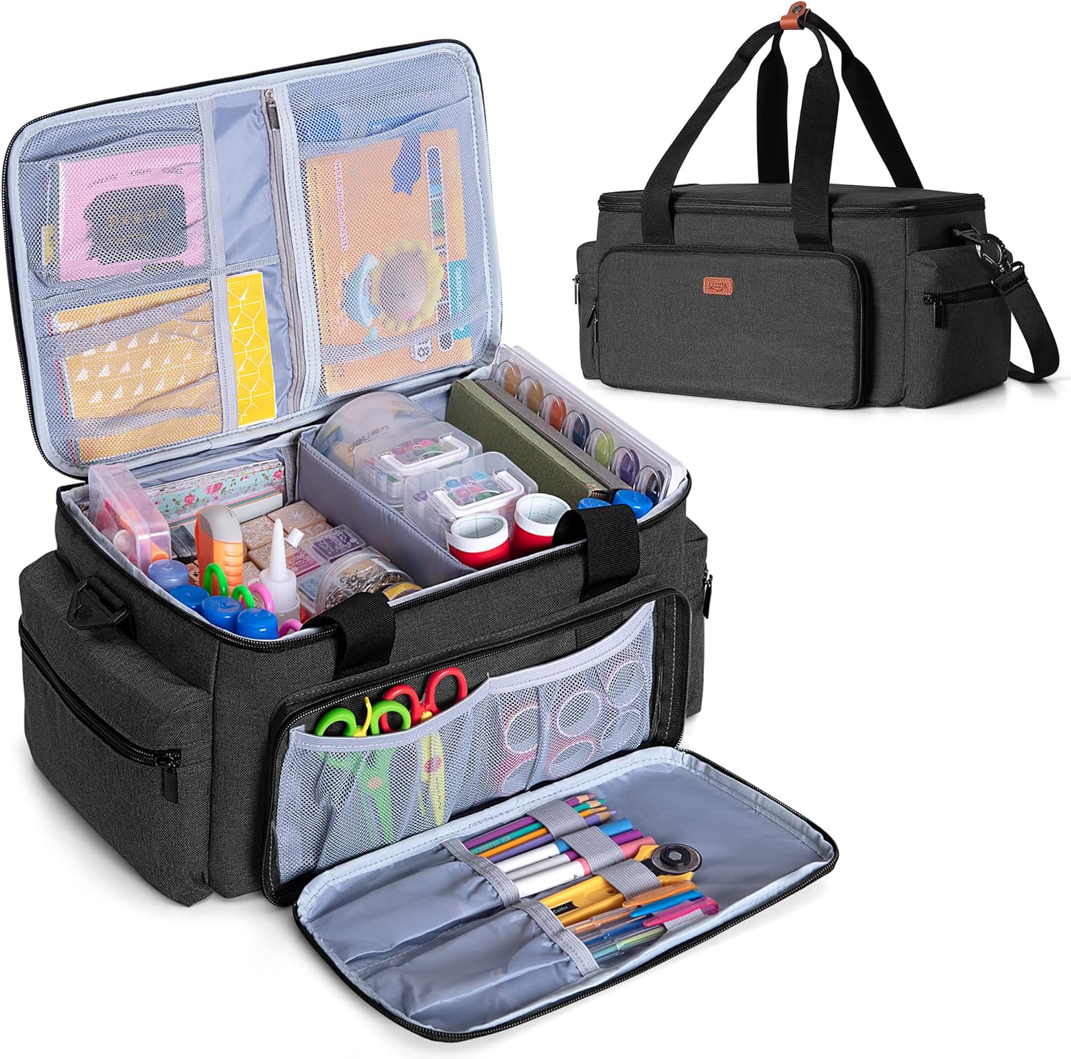 LUXJA Large Capacity Craft Bag for Art and Sewing Supplies