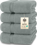 Utopia Towels 4 Pack Cool Grey Bath Towels 27 by 54 in - 600GSM