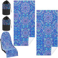2 Pack Car Seat Towel Covers with Storage Bag - Mandala Non Slip