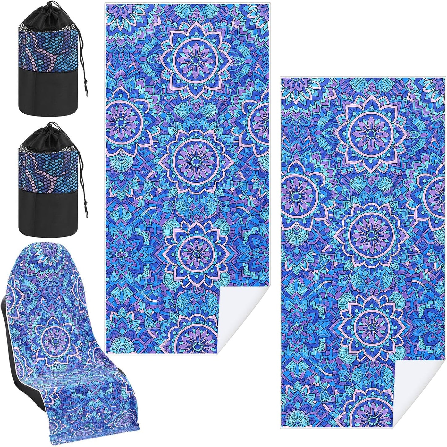 2 Pack Car Seat Towel Covers for Post Workout Sweat Protection