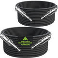 Guitar Cable 20 ft 2 Pack - Kevlar Reinforced, Neutrik REAN Connectors