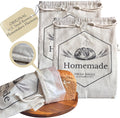 XL Organic Linen Sourdough Bread Bags | Reusable Homemade Bread Storage