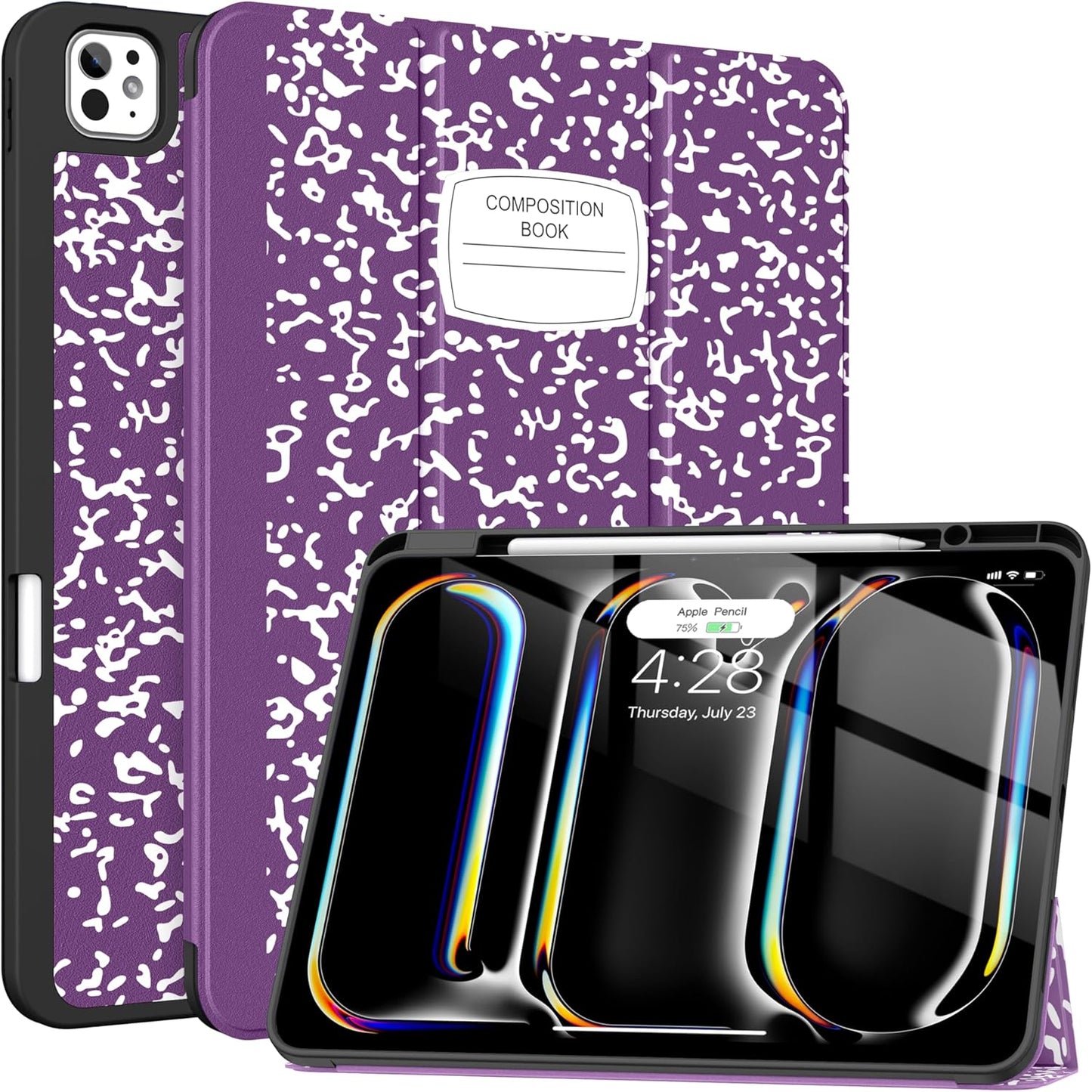 Soke Shockproof iPad Pro 13 Case - Pencil Holder, Stand, Auto Sleep/Wake