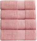 100% Cotton Bath Towel Set of 4 - Super Soft Quick Dry