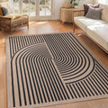 Easy Jute Area Rug 4x6 Washable Indoor Outdoor Rug - Non-Slip Thin Mat