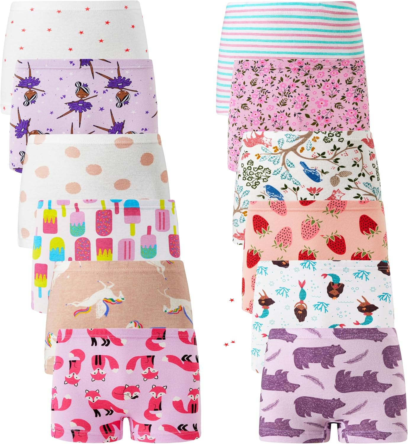 Cadidi Dinos Baby Soft Cotton Underwear for Little Girls