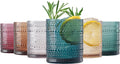 Hobnail Plastic Drinking Glasses Set of 6 14oz - Shatterproof Lowball