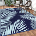 Outdoor Rug 5 ft x 8 ft Waterproof Reversible Patio Rug - Palm Leaf