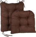 Klear Vu Twill Non-Slip Rocking Chair Cushion Set - Thick Tufted