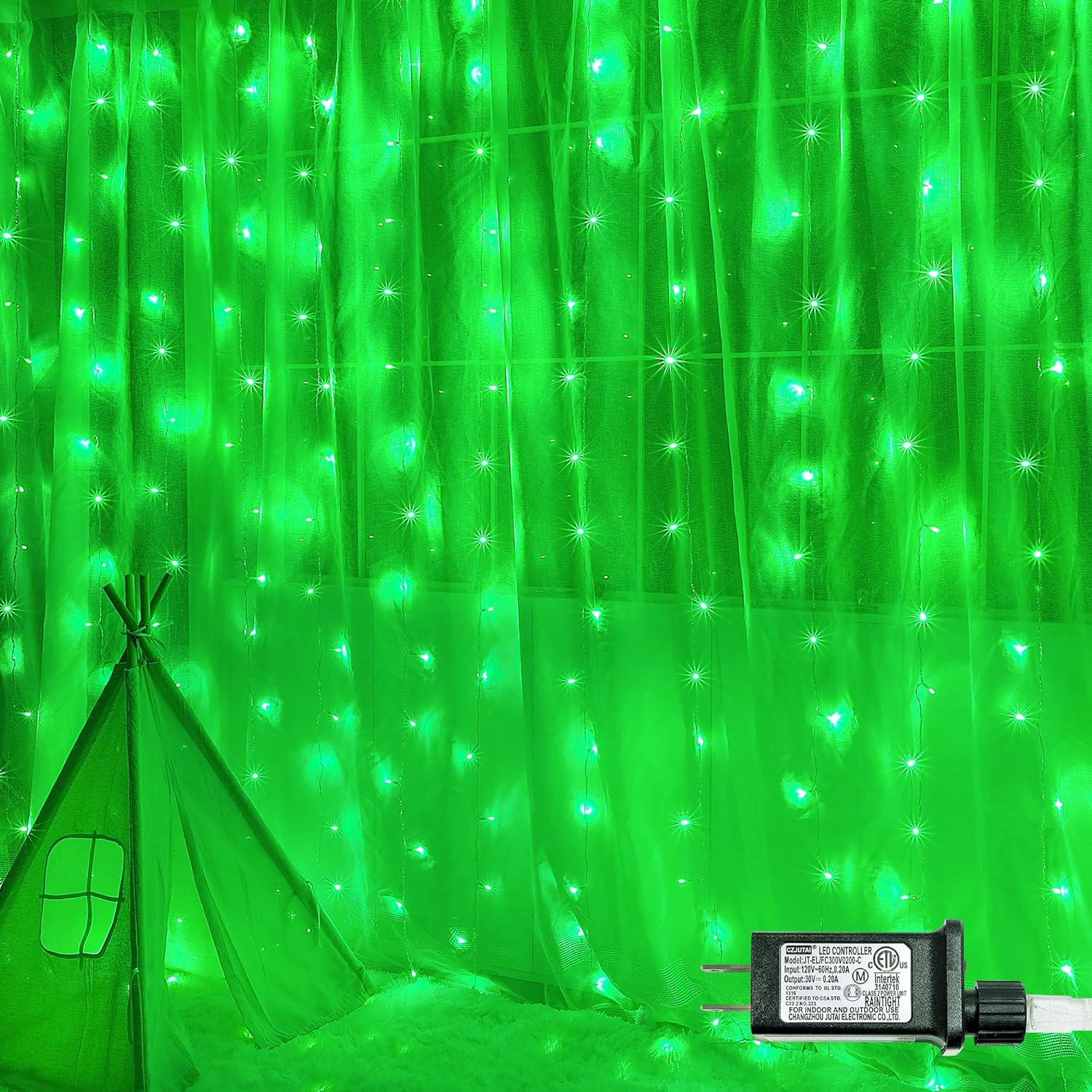 304 LED Curtain Lights: Outdoor Fairy String Lights