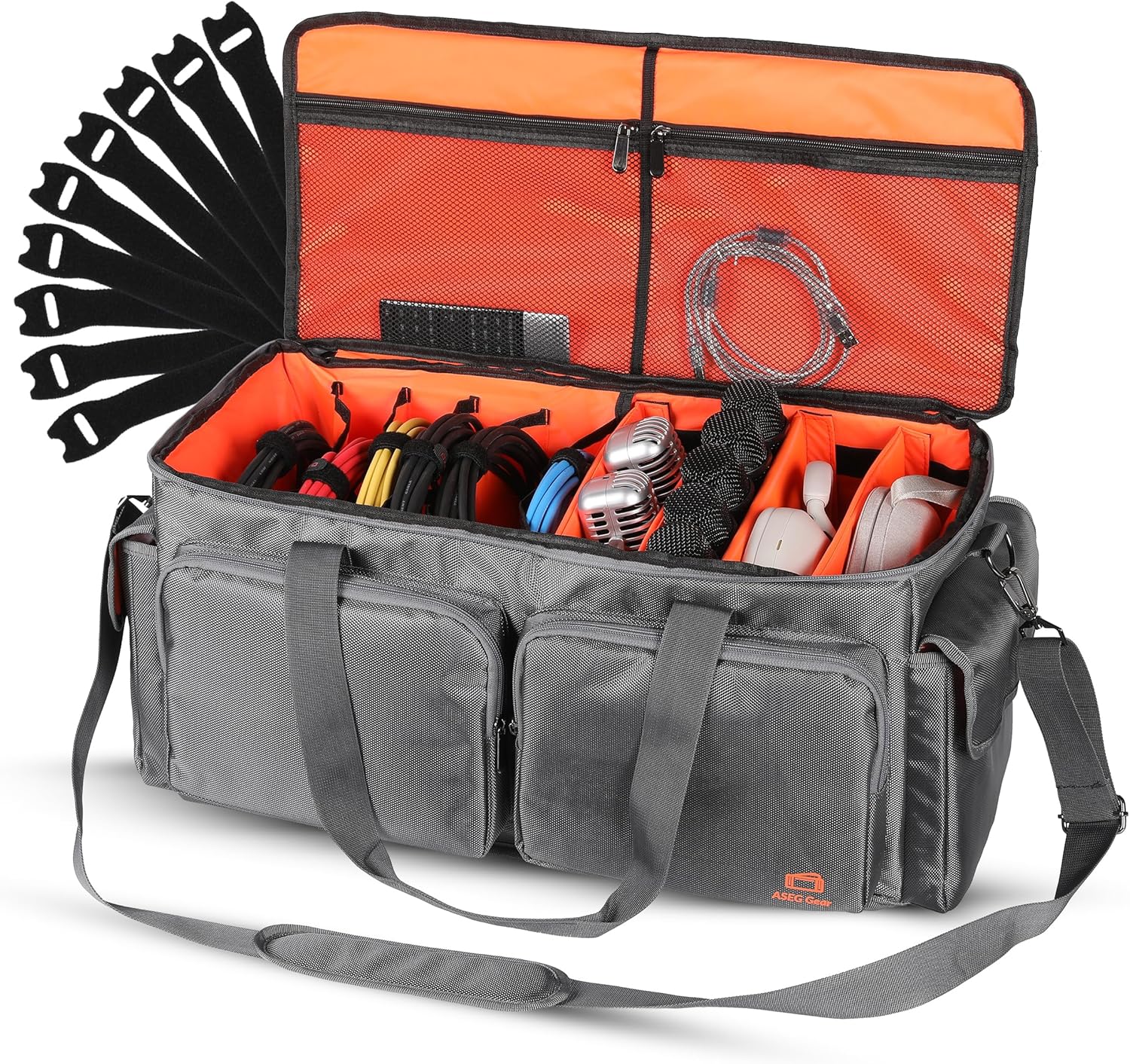 Heavy Duty DJ Cable Bag Organizer with Detachable Dividers