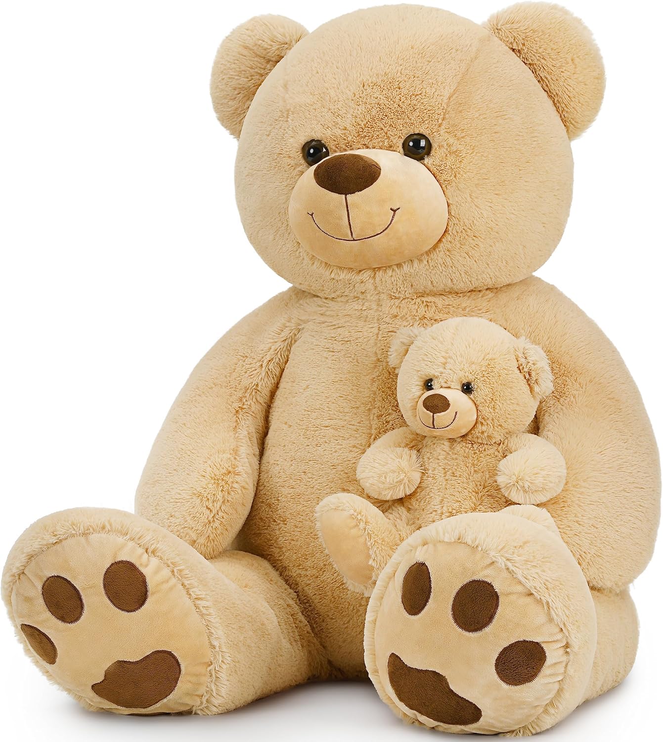 MorisMos Giant 51inch Teddy Bear with Baby Bear Plush Toy
