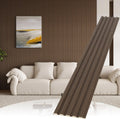 WPC Slat Wall Paneling 8-Pack 3D Wood Wall Panels - Walnut