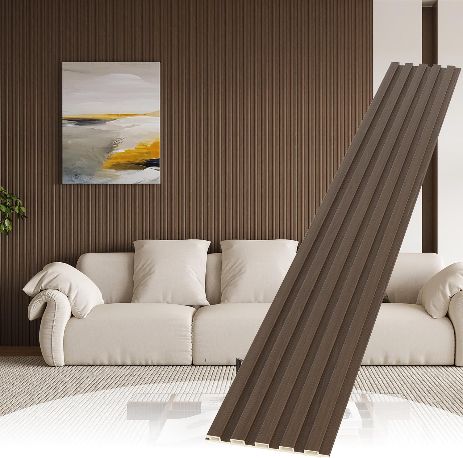 WPC Slat Wall Paneling for Stylish Interior Decor and Acoustic Needs