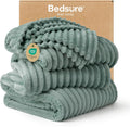 Bedsure GentleSoft Large Fleece Blanket 120x120 in - Cozy, Lightweight