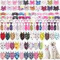 Paw Bone Print Dog Bandanas Bulk Set - 120 Pcs Variety Pack