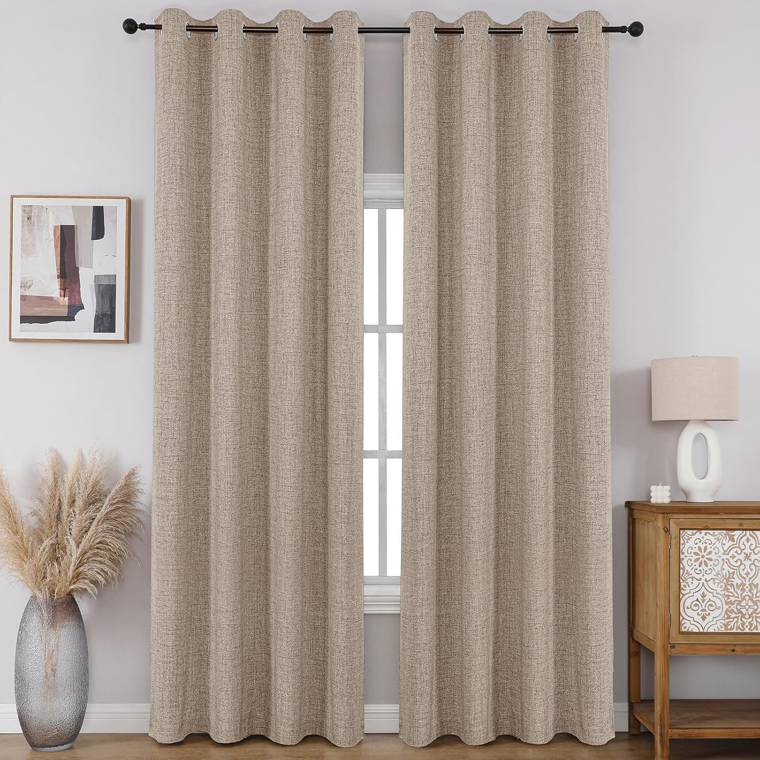 CUCRAF 100% Blackout Window Curtains for Total Darkness