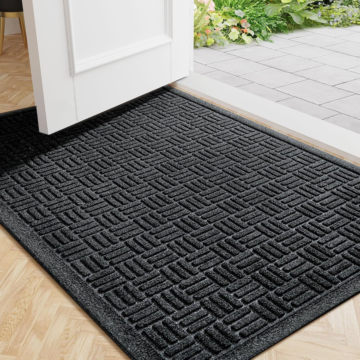 Mibao Front Door Mat Indoor Outdoor Entrance, Durable & Non-Slip