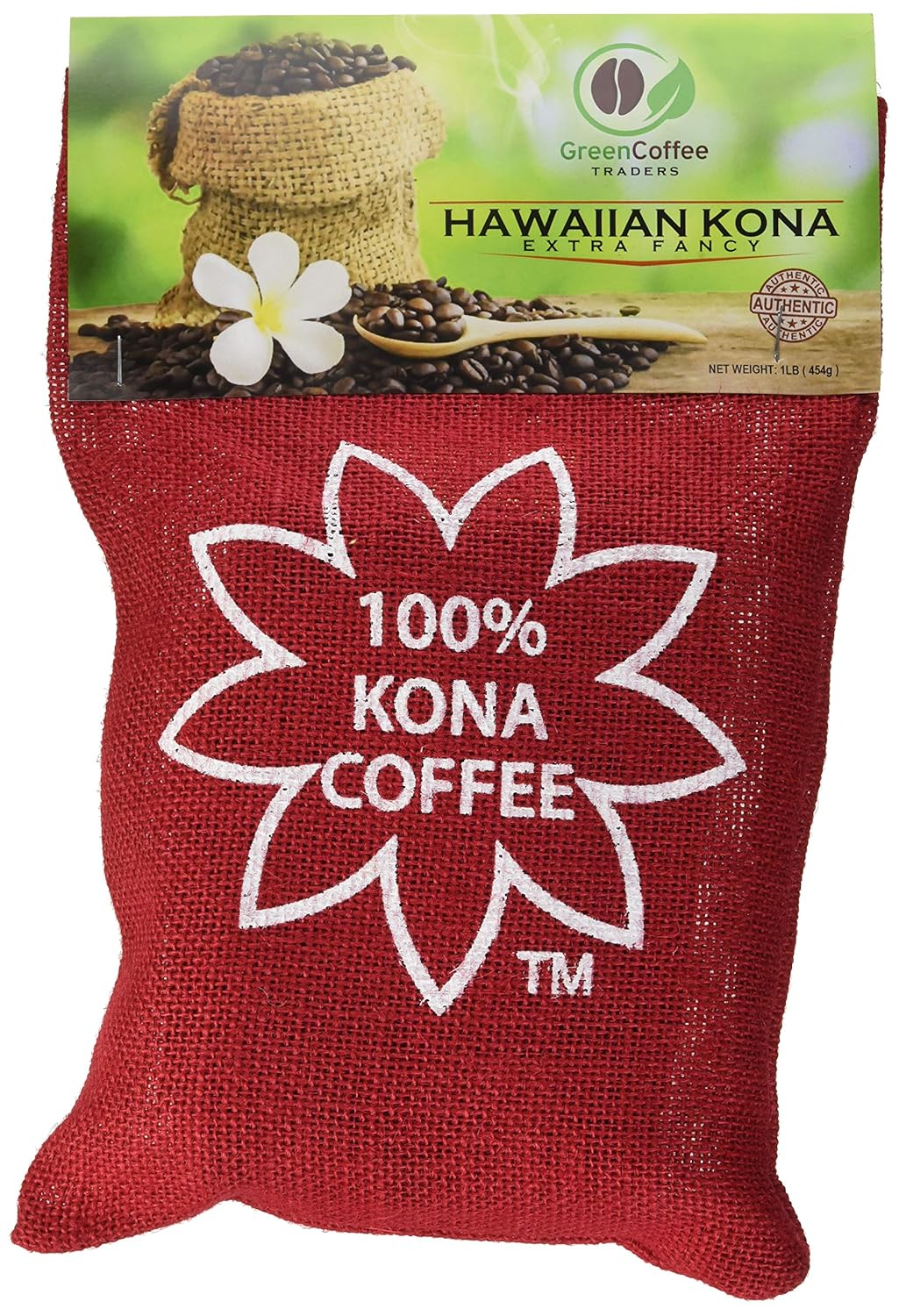 100% Hawaiian Kona Roasted Coffee Beans - Freshly Roasted 1LB