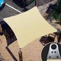 ColourTree Super Ring 9ft x 37ft Beige Sun Shade Sail - Heavy Duty