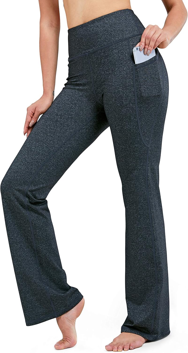 28in to 34in Inseam Women's Bootcut Yoga Pants with Pockets