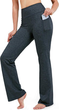 Women's Bootcut Yoga Pants High-Waisted Flare with Pockets Gradual
